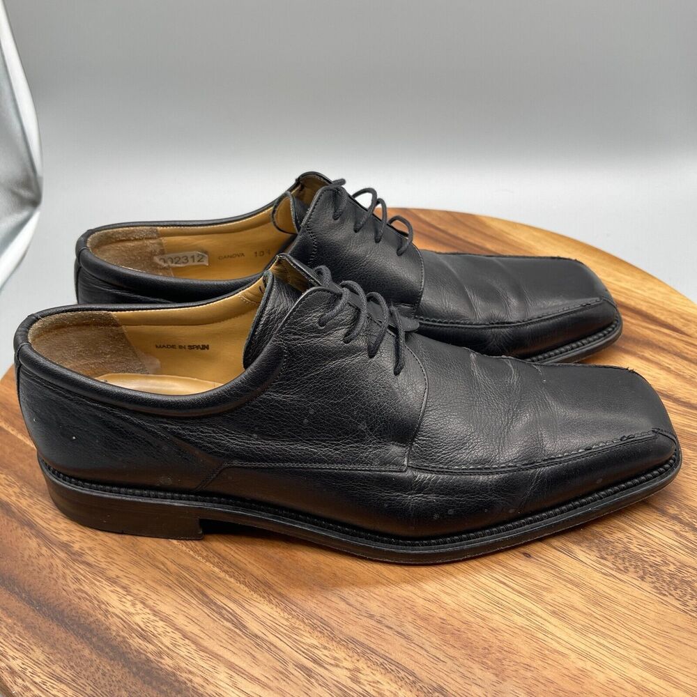Mezlan Shoes Mens Size 10.5 M Black Oxford Leather Dress Comfort